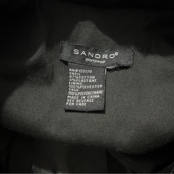 Sandro Sportswear Cotton Quarter Sleeve Crop Lightweight Evening Jacket - Picture 8 of 16